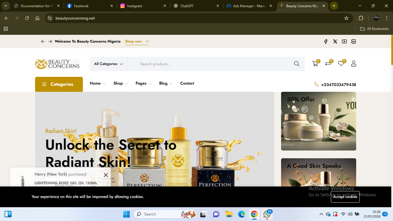 💄 Beauty Concerns - E commerce Beauty and Skincare Platform
